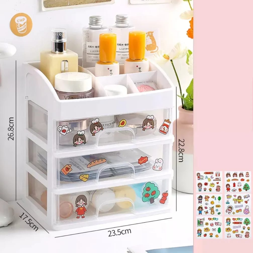 PLASTIZONE Multi-Layer Makeup Organizer Drawer Box – Cosmetic Storage for Women