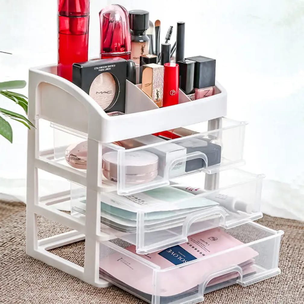 PLASTIZONE Multi-Layer Makeup Organizer Drawer Box – Cosmetic Storage for Women