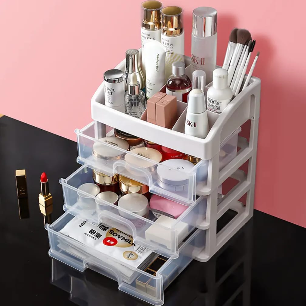PLASTIZONE Multi-Layer Makeup Organizer Drawer Box – Cosmetic Storage for Women