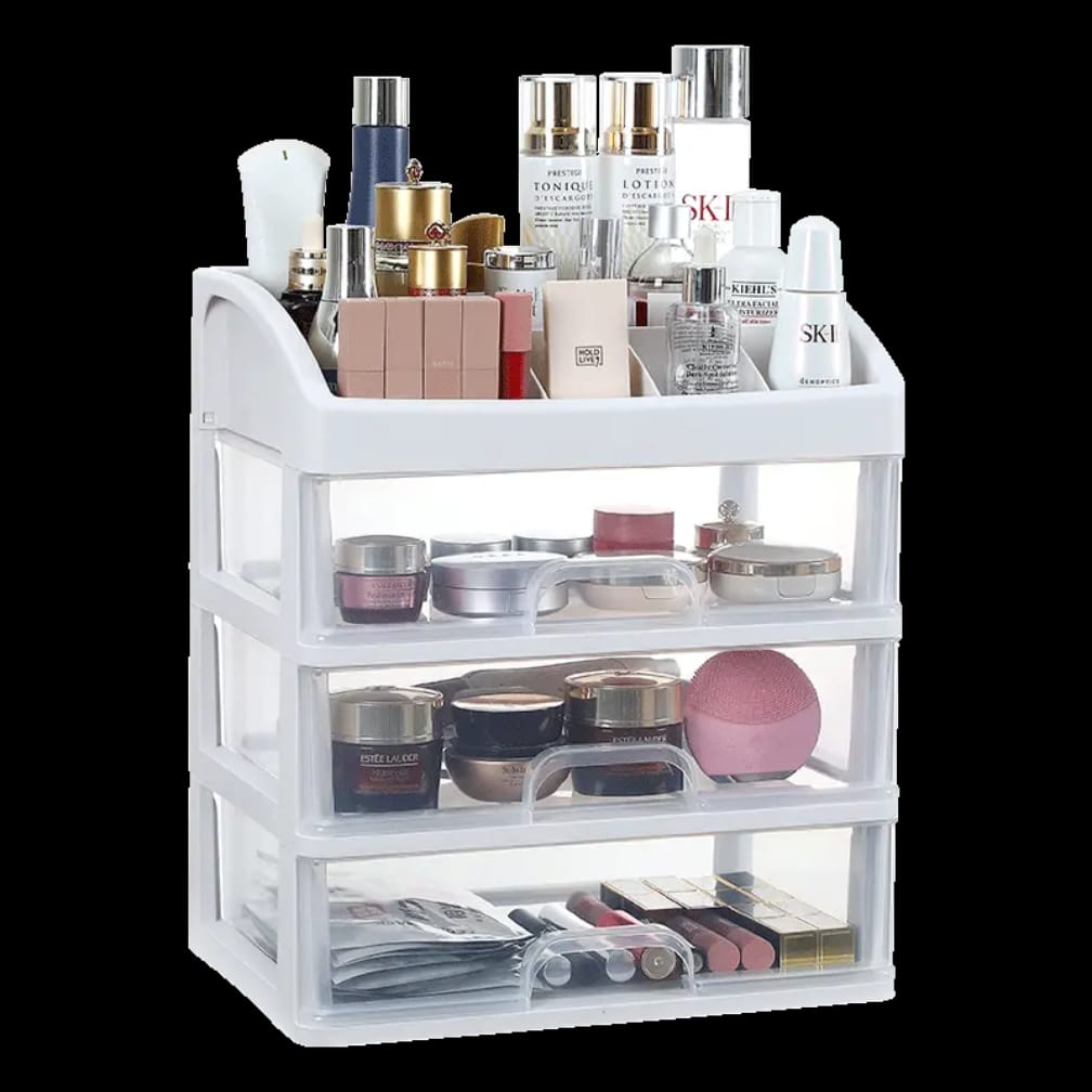 PLASTIZONE Multi-Layer Makeup Organizer Drawer Box – Cosmetic Storage for Women
