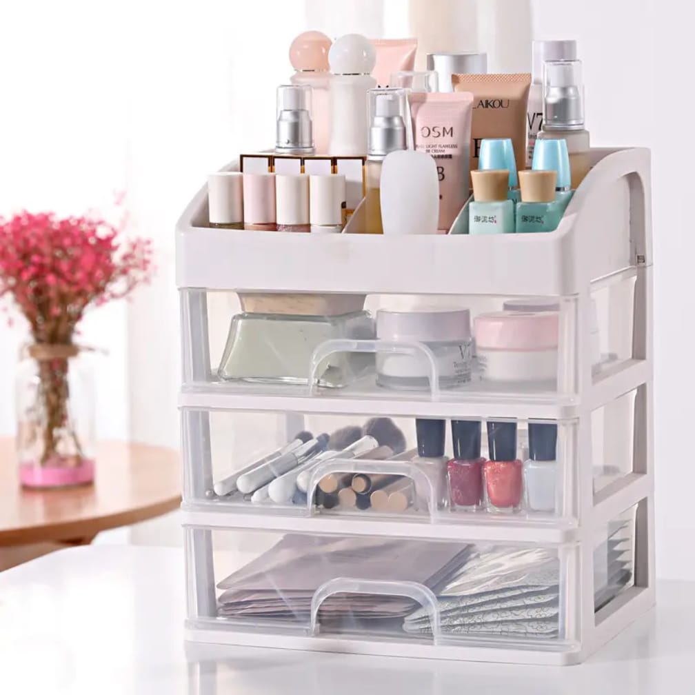 PLASTIZONE Multi-Layer Makeup Organizer Drawer Box – Cosmetic Storage for Women