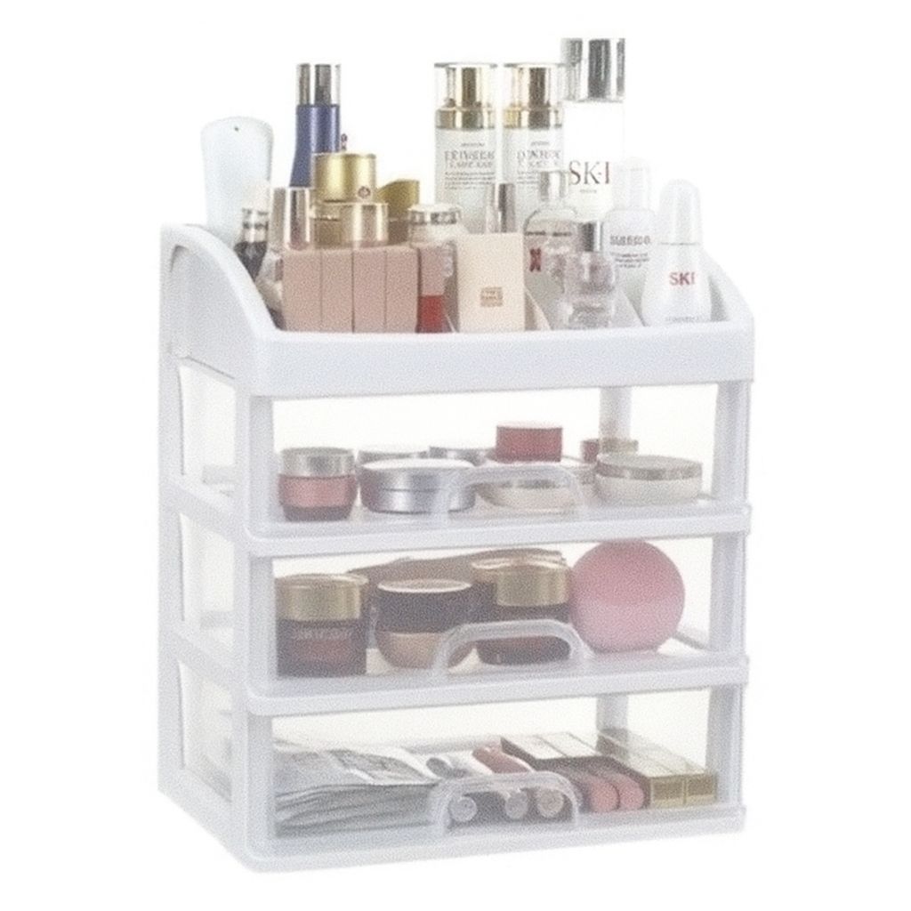 PLASTIZONE Multi-Layer Makeup Organizer Drawer Box – Cosmetic Storage for Women